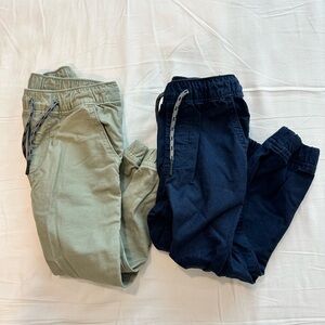 NWOT Boys 3T Navy and Olive Chino Jogger Pants